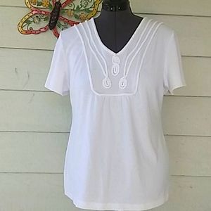 Karen Scott XL white Blouse
